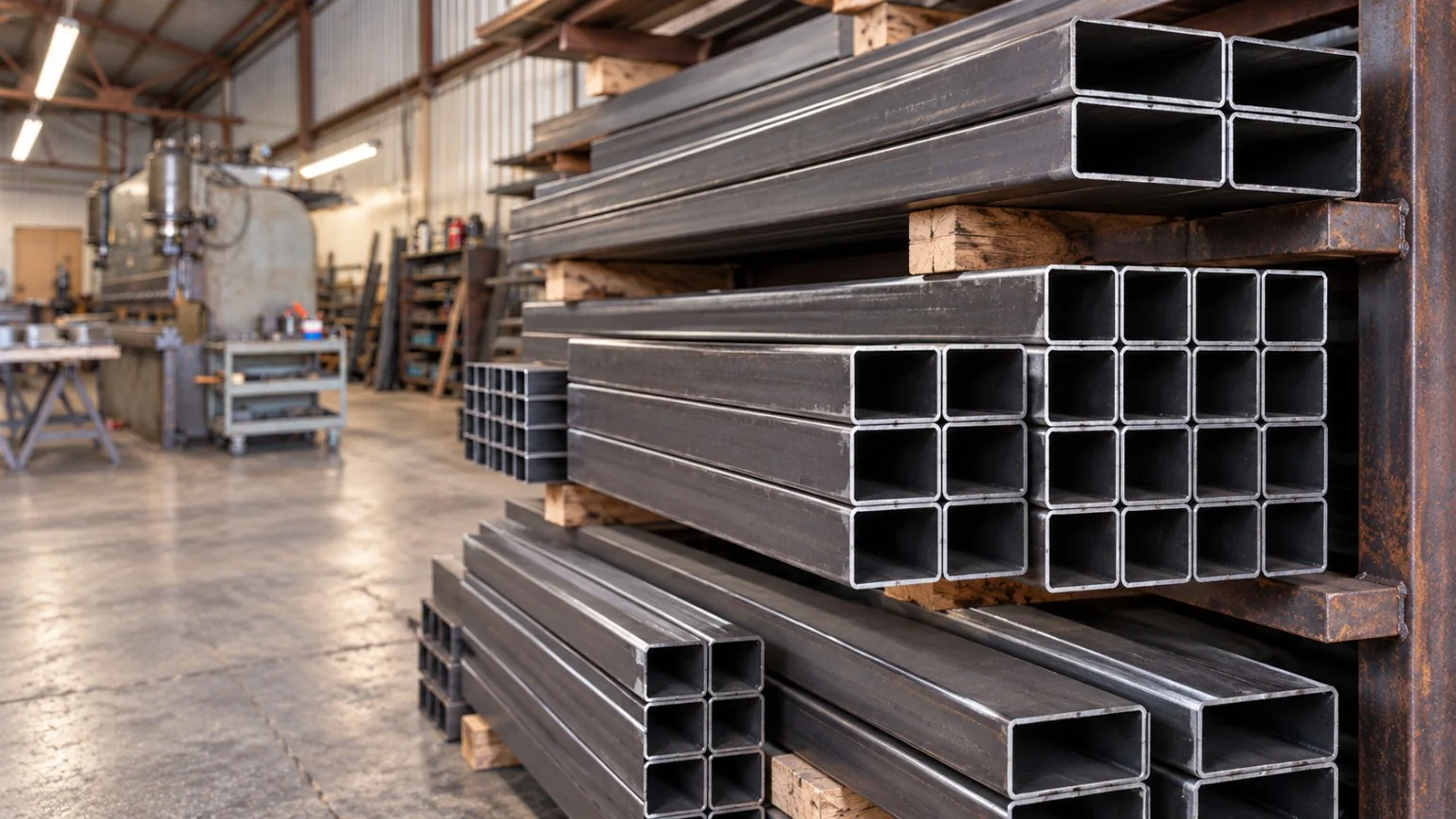 Rectangular steel tubing